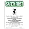 Signmission OSHA SAFETY FIRST Sign, Always Face Ladder W/ Symbol, 18in X 12in Decal, 12" W, 18" L, Portrait OS-SF-D-1218-V-11027 - alternate 1